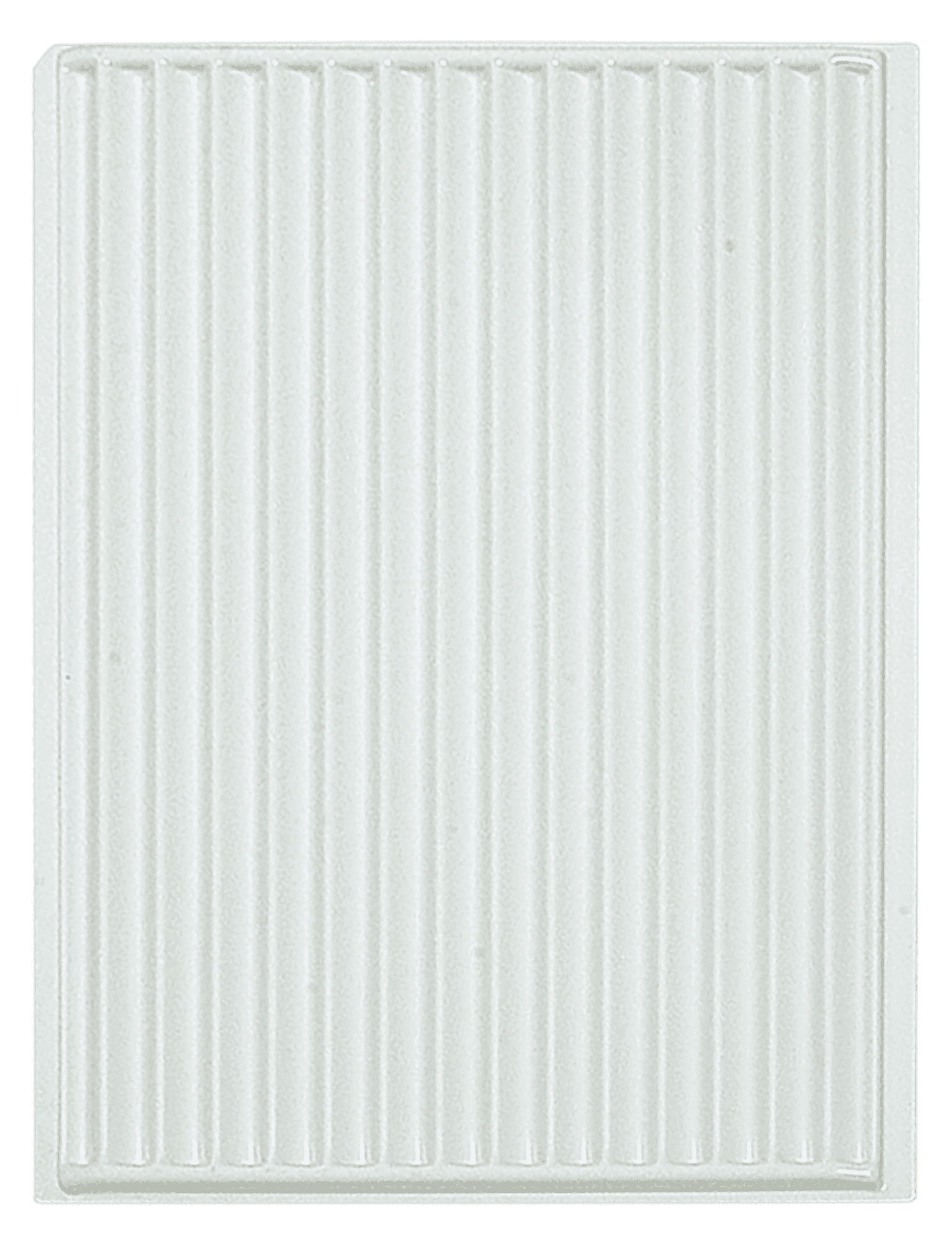 Tiefzieheinlage weiß, 15 Rillen, PS