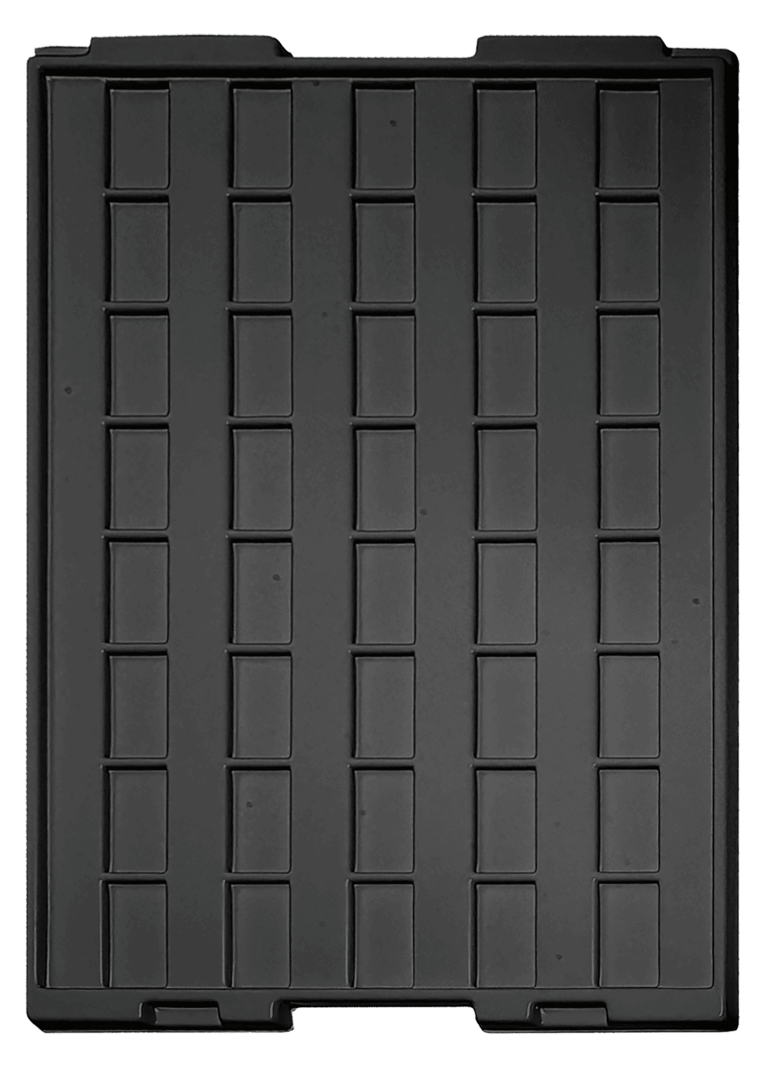 ESD-Tiefzieheinlage schwarz, 32 Nester rechteckig, PS