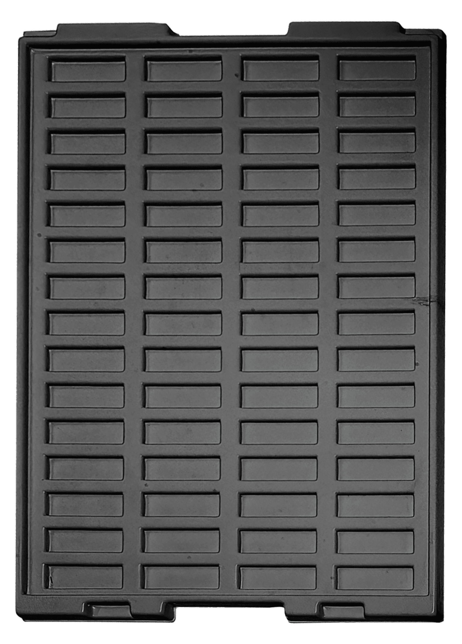 ESD-Tiefzieheinlage schwarz, 60 Nester rechteckig, PS