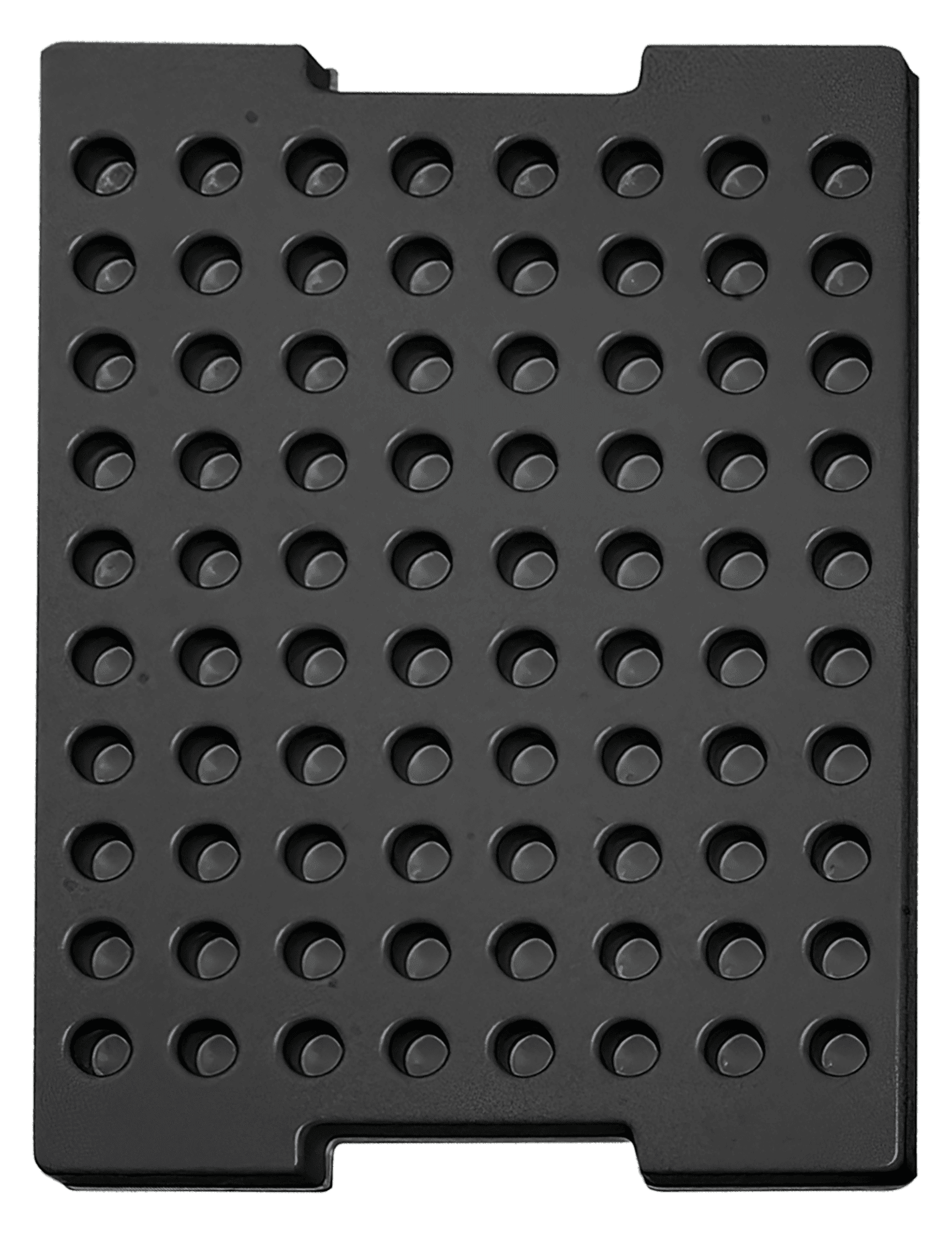 ESD-Tiefzieheinlage schwarz, 80 Nester rund, PS