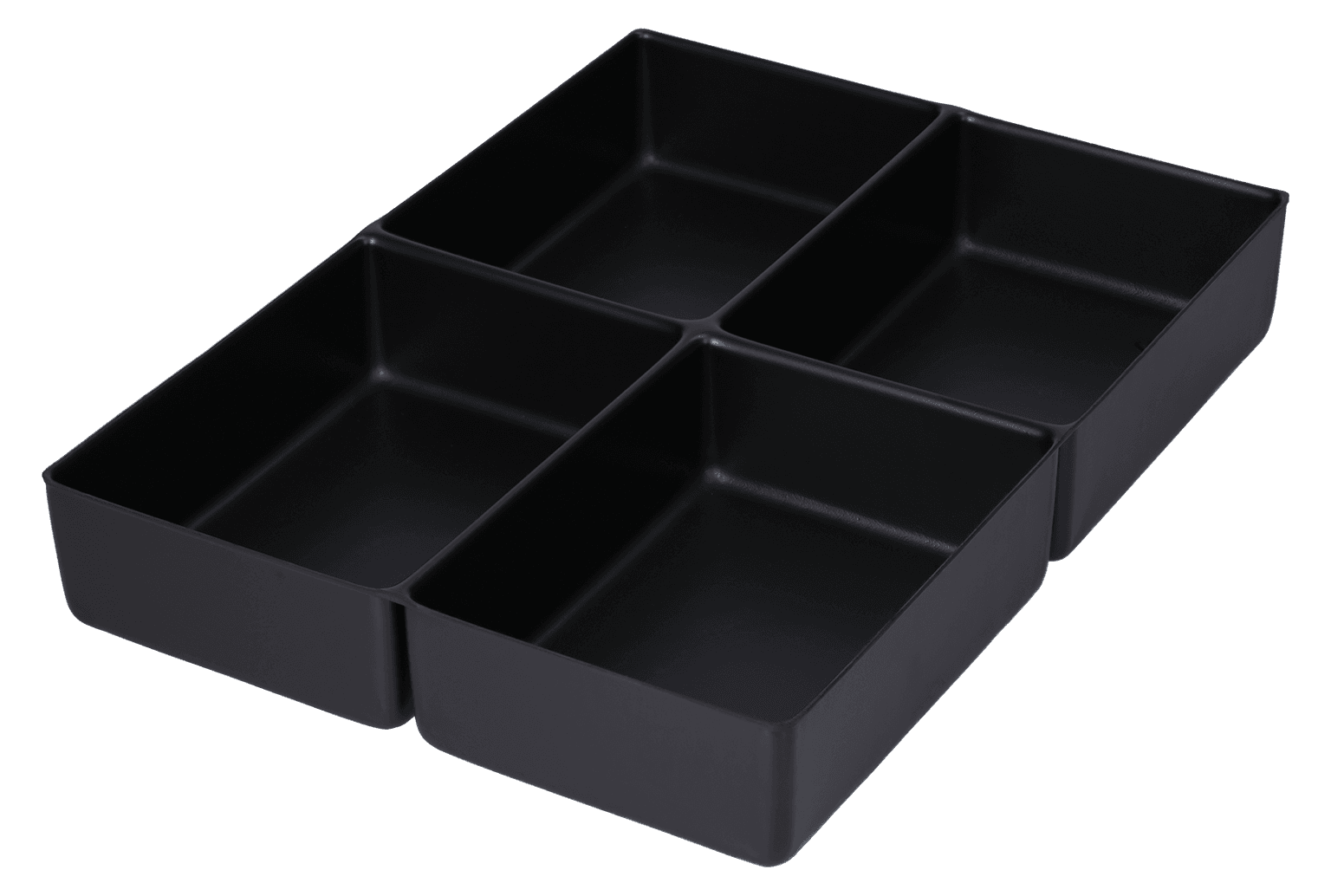 ESD-Inlay schwarz 4 Kavitaeten rechteckig