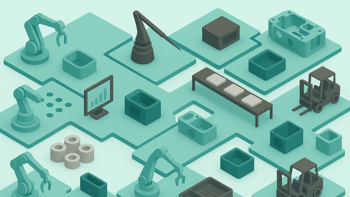 This image shows what manufacturing processes entail