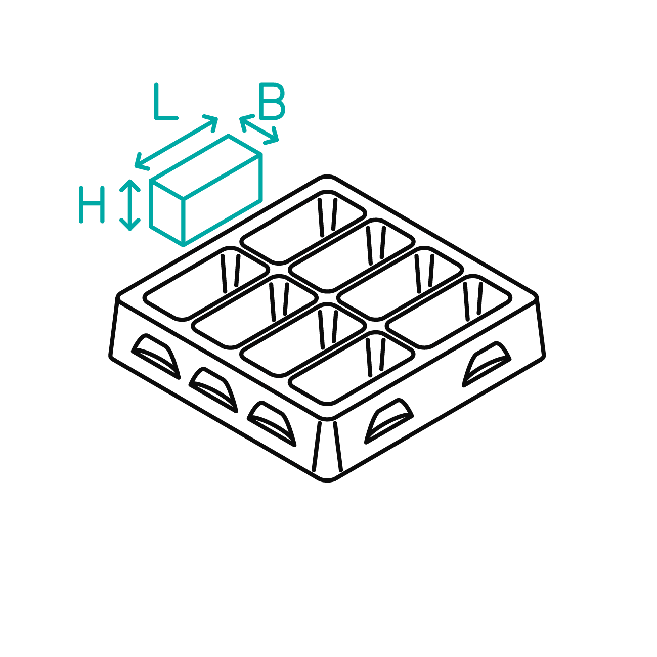 Icon Inlay genau nach Abmessungen