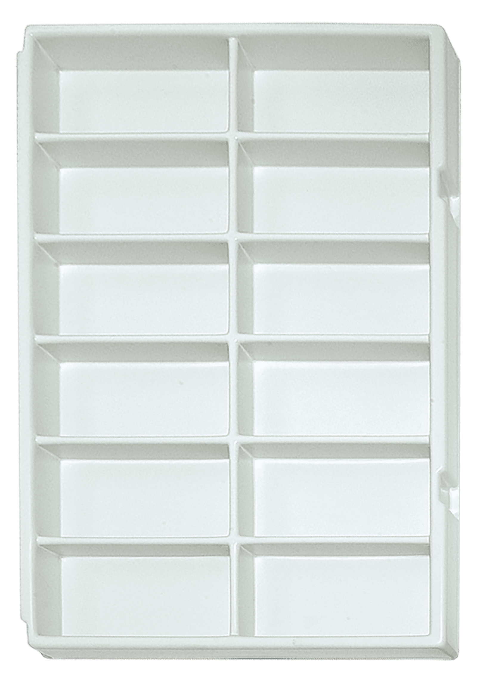 Tiefzieheinlage weiß, 12 Nester rechteckig, PS