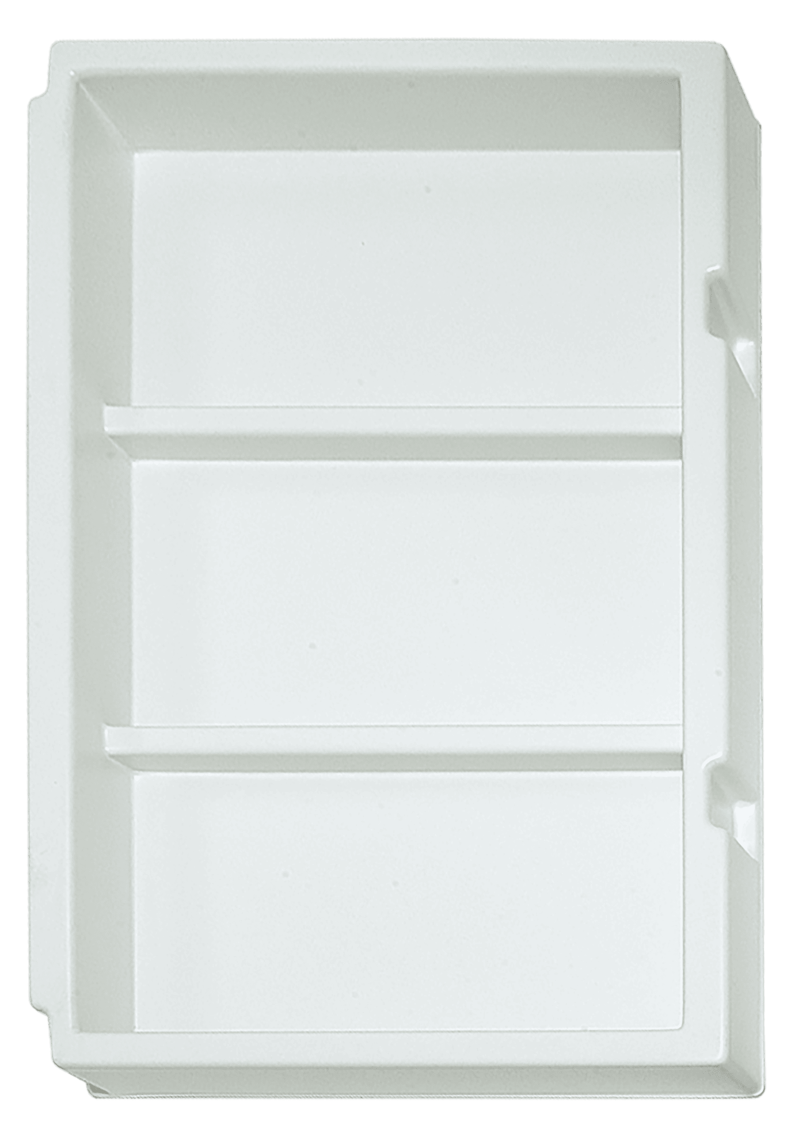 Tiefzieheinlage weiß, 3 Nester rechteckig, PS