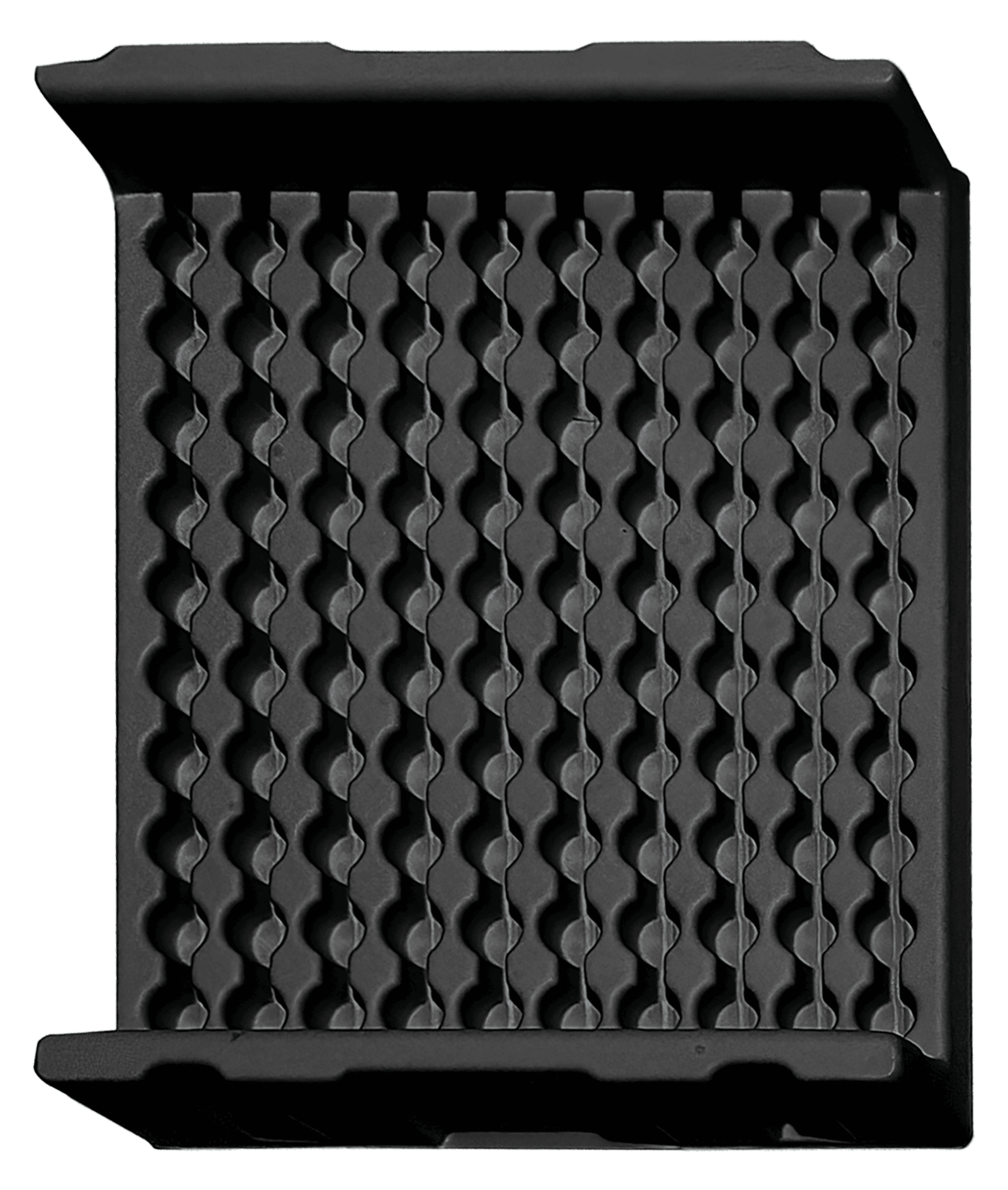 ESD-Tiefzieheinlage schwarz, 100 Nester rund, PS