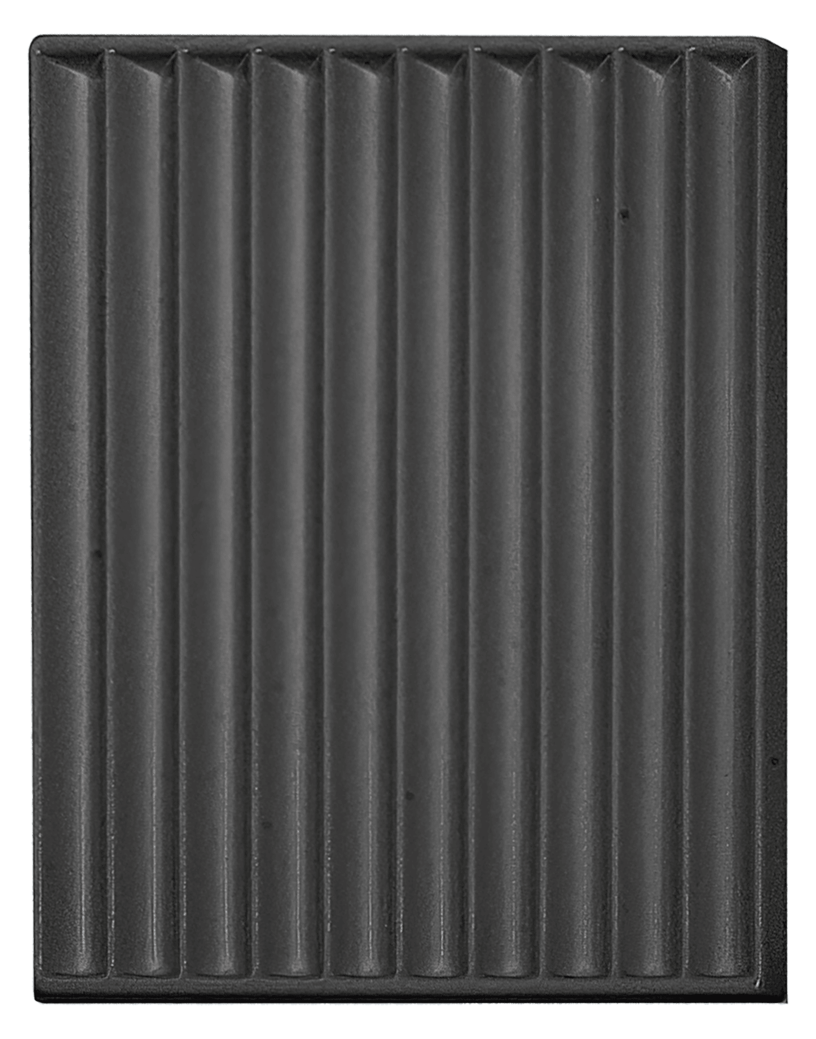 ESD-Tiefzieheinlage schwarz, 10 Rillen, PS 