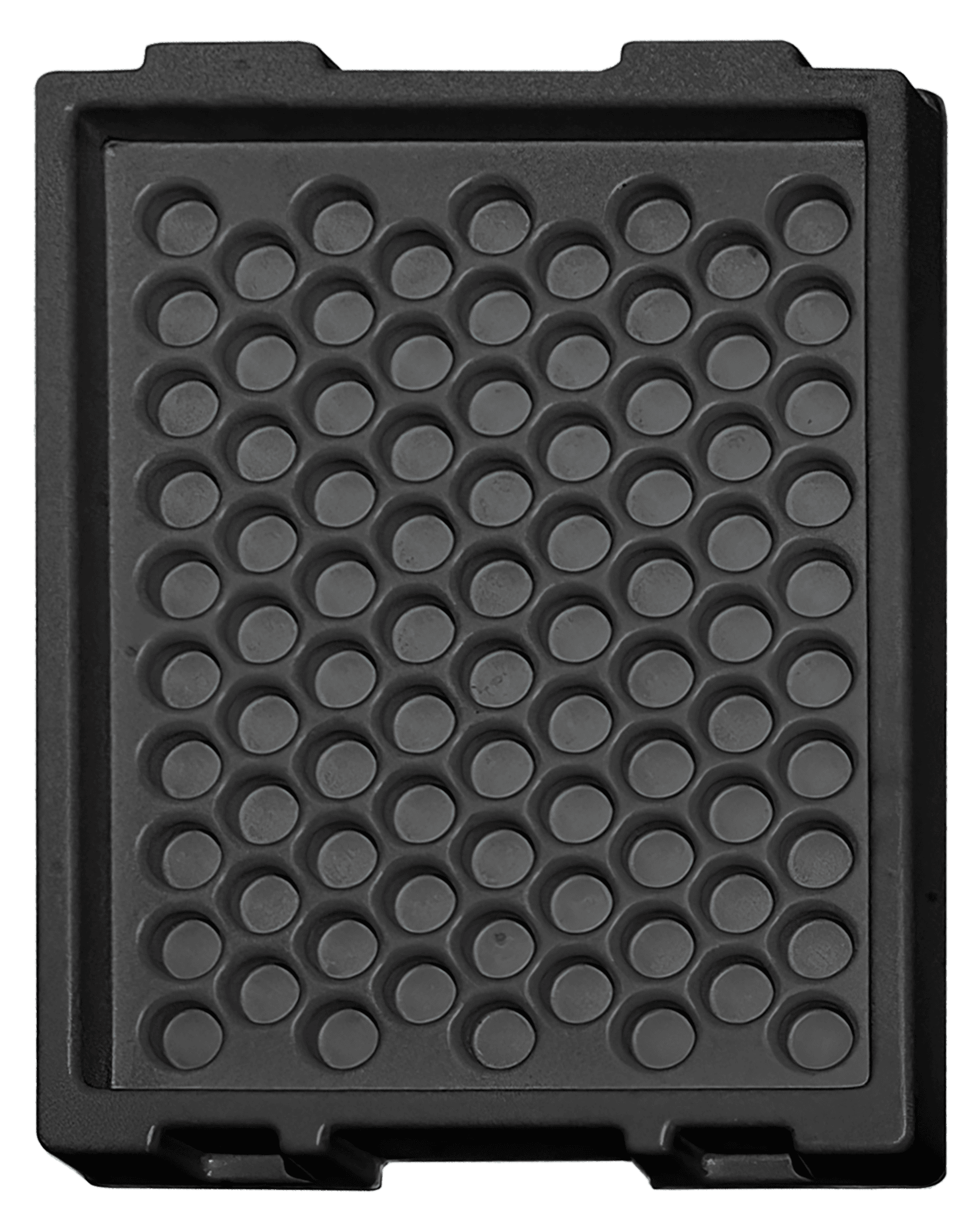 ESD-Tiefzieheinlage schwarz, 86 Nester rund, PS 