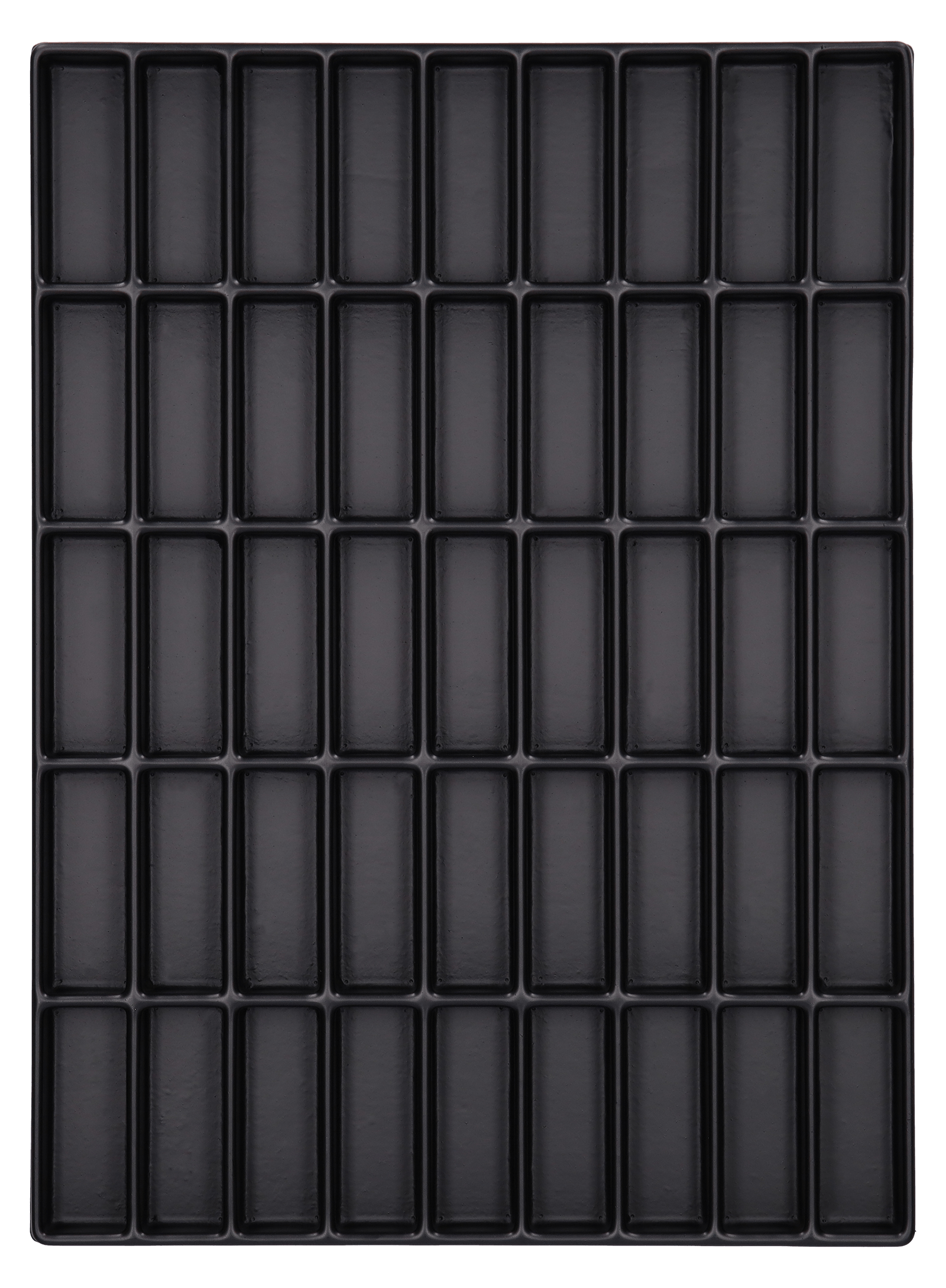 ESD-Tiefzieheinlage schwarz, 45 Nester rechteckig, PS