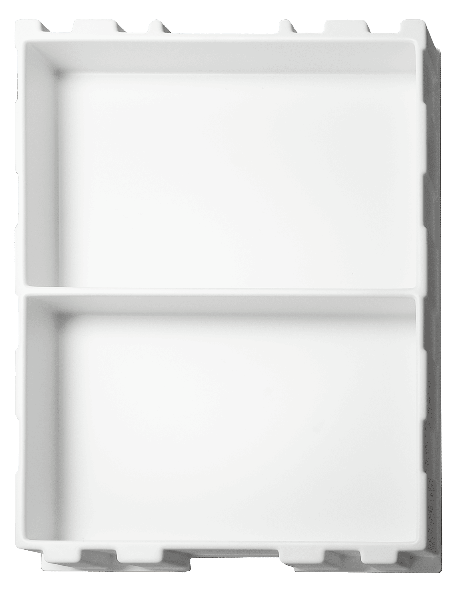 Tiefzieheinlage weiß, 2 Nester rechteckig, PS